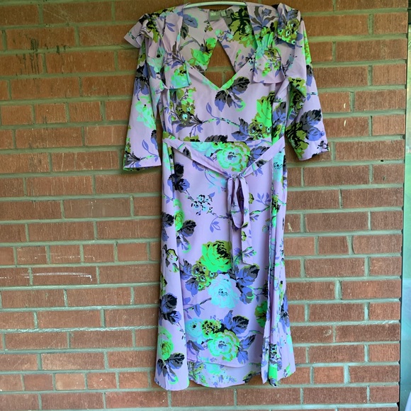 ASOS🌸Floral Tie Midi Dress - Picture 4 of 5